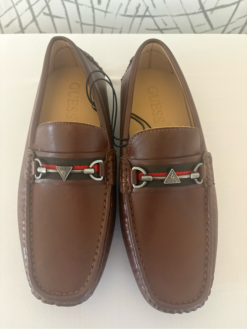 GUESS Men's Adwin Brown Driving Loafers - Size 7.5M
